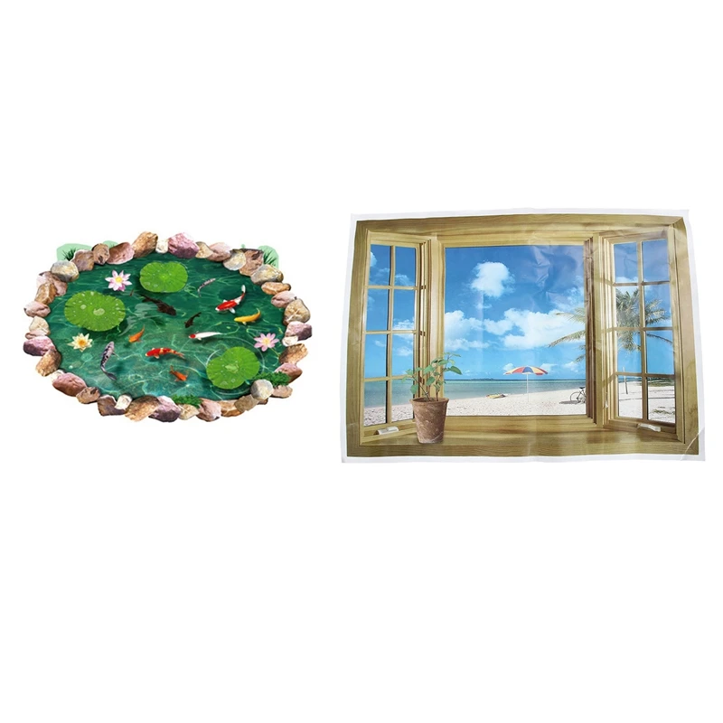 

2 шт., наклейки на стену, 50X70 см, 90X60 см