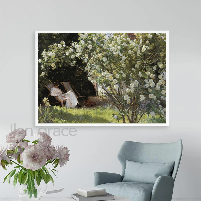 Винтажная картина маслом для девушек чтения постеры на холсте античная женщина