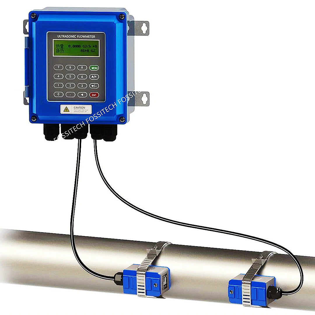 

TUF-2000B Wall Mounted Water Flow Meter Transducer TS-2/TM-1-HT Optional SD Storage Clamp Sensor Liquid Ultrasonic Flowmeter