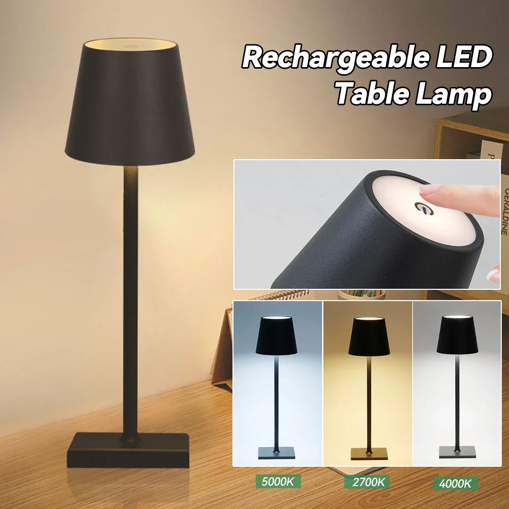 Беспроводная USB-перезаряжаемая настольная лампа для отеля Poldina