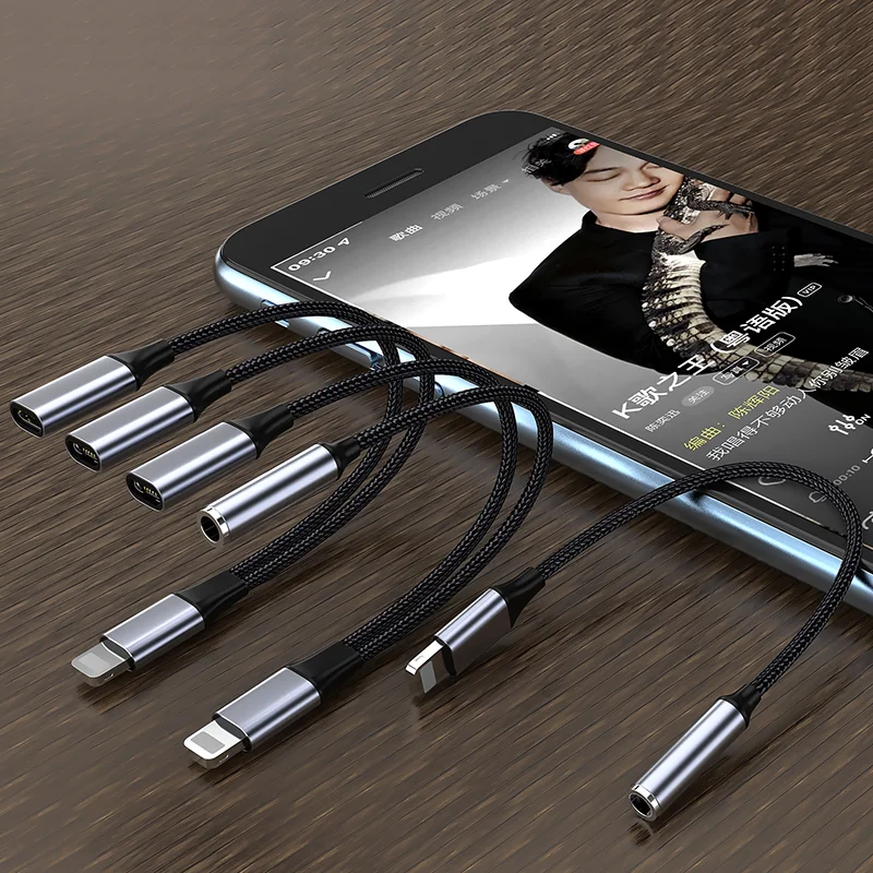 2 в 1 для iPhone 3 5 мм AUX кабель адаптер 14 13 12 11 Pro XS X Max зарядный наушников аудио