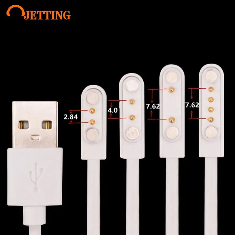 

Emergency Backup 2Pin 4Pin Magnetic Charger Cable Wire For Smart Watch Bracelet Distance 2.84mm 4mm 7.62mm Data Cables 60cm