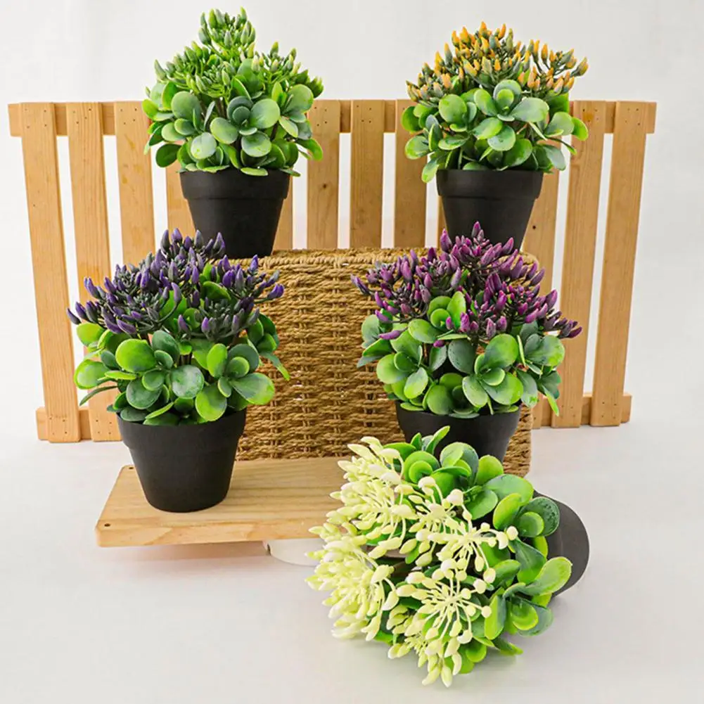 

Decorative Artificial Plant Eye-catching Plastic No Withering Simulation Bonsai Home Decor