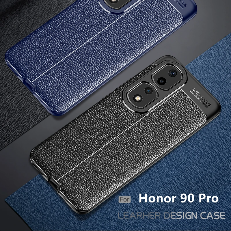 

For Cover Honor 90 Pro Case Huawei Honor 90 Pro Capas Shockproof Phone Bumper Back Soft TPU Leather Cover Honor 90 Pro 5G Fundas