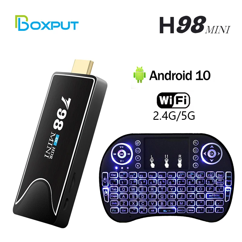 

H98 Mini Smart Fire TV Stick H313 TV BOX Android10 2G16G Dual WIFI Media Player DLNA Video 4K TV Dongle Receiver BT4.0 With i8
