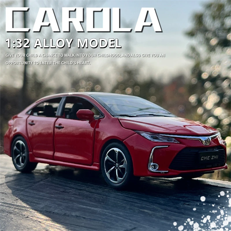 

Модель автомобиля TOYOTA Corolla из сплава в масштабе 1:32, Литые и игрушечные модели автомобиля, имитация звука светильник, коллекция, подарок для д...