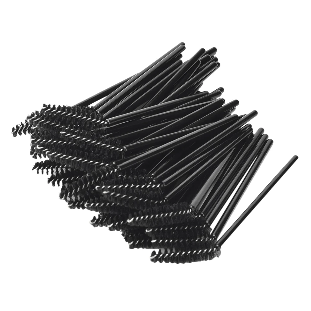 

50 Pcs Large Curved Eyelash Brush Plastic Brushes Tools Accessories Present Girl Travel Mascara One-time