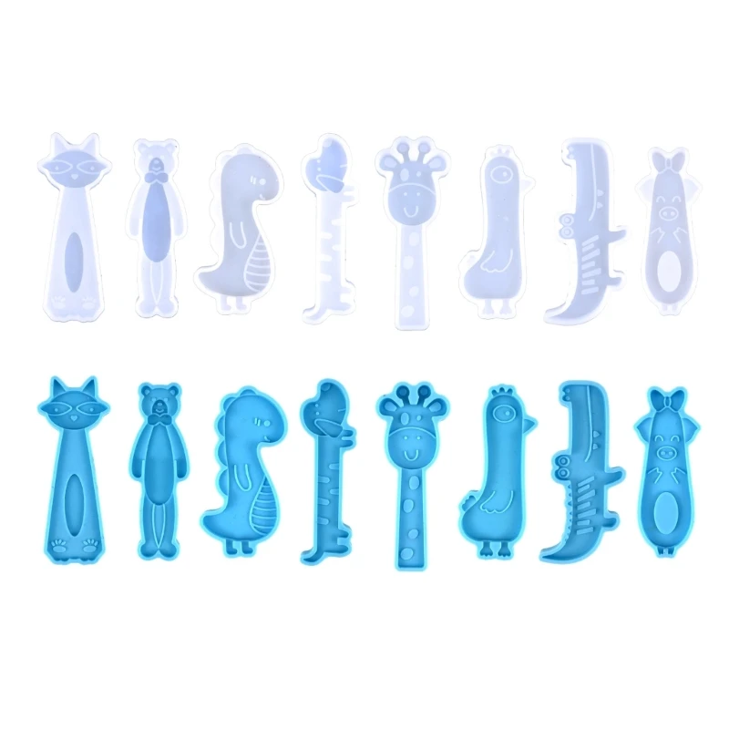 

28TF DIY Animal Hair Clips Casting Moulds Hair Pin Jewelry Mold Silicone Resin Epoxy Barrette Mould Agate Crystal Epoxy Mould