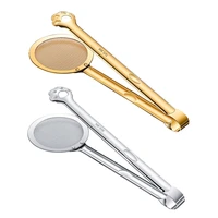 2 in 1 oil frying filter with long handle kitchen food strainer tongs food strainers clip for fried food 304 stainless steel