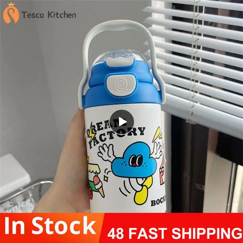 Cup Fashionable Leakproof Portable Cup Durable Sippy Cup Cute Pink Girls Mug Double Wall Modern