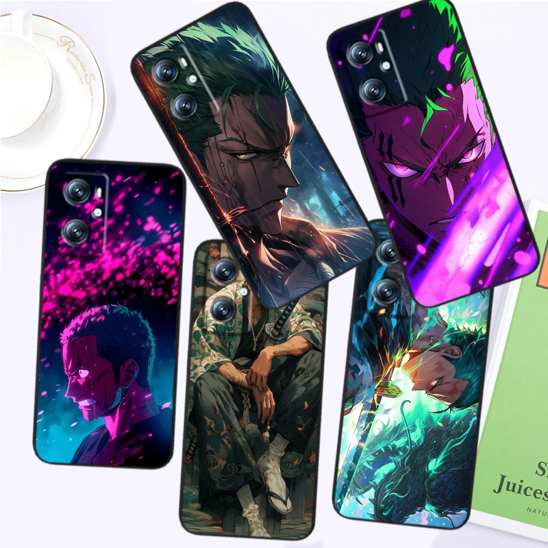 Роскошный O-One P-Piece Аниме Zoro для OPPO Find X6 X5 X3 A54S A5 A94 A16 A53S A57 A74 A72 A98 A78 A96 A9 5G Black чехол