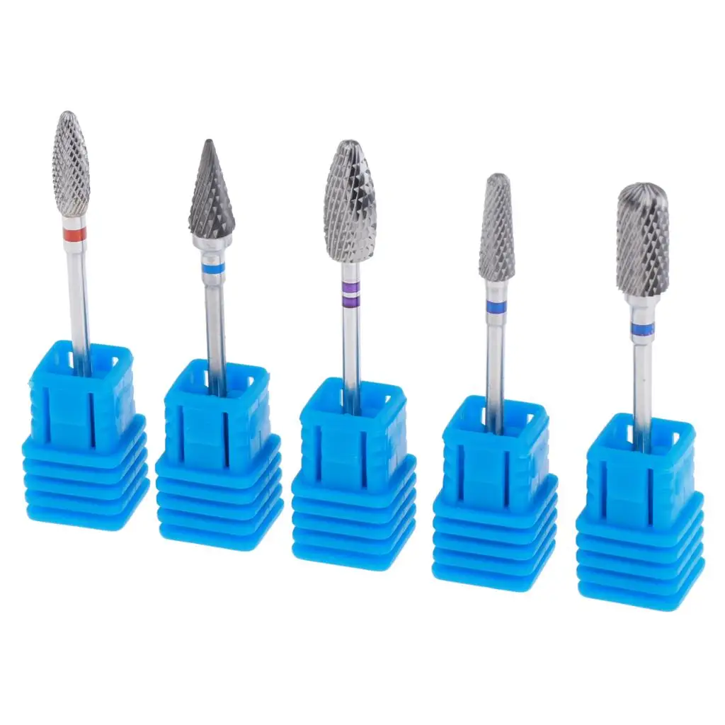 5x твердосплавные биты для дизайна ногтей Pro Salon напильники шлифовки полировки