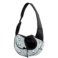 panda pattern hands free reversible pet papoose bag outdoor safety cat carrier sling breathable fashion dog satchel
