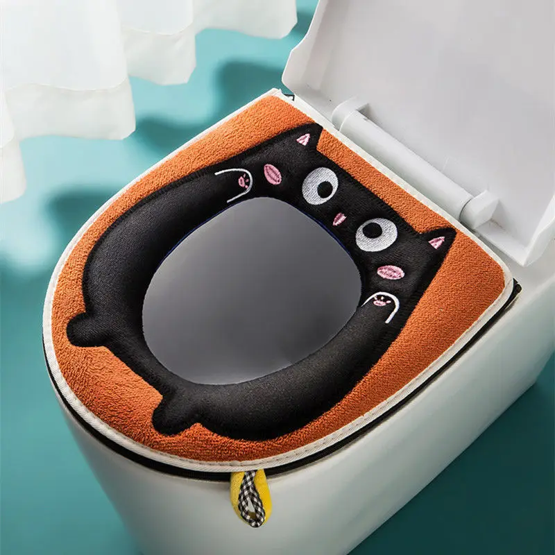 1/2 шт. Плюшевые Чехлы для унитаза на молнии