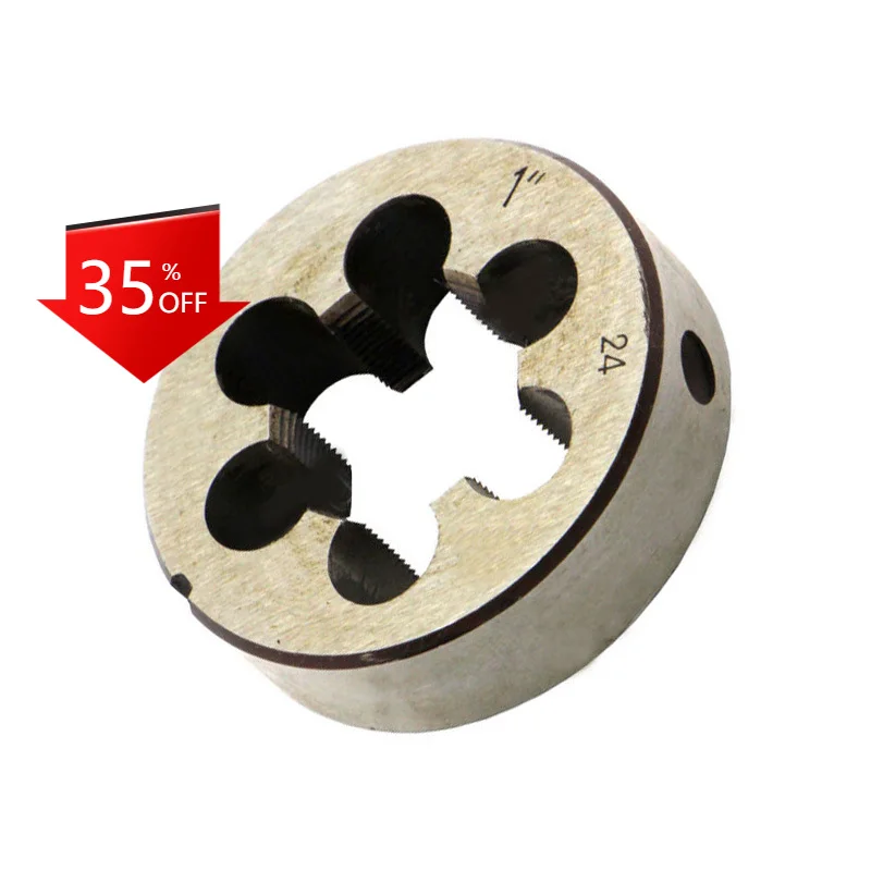 

1pc 1''-24 UNS Metalworking Thread Die Right Hand TPI Thread Cutting Tool Industrial Replacement Alloy Tool Steel