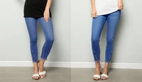 2022 summer new trend fashion solid color foot slit slim denim trousers ladies jeans womens clothing