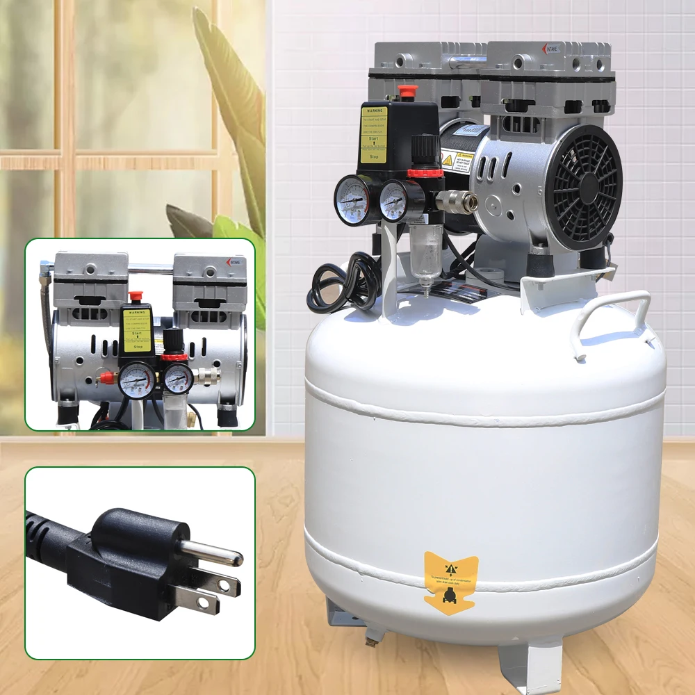 Min Portable Noiseless Oil Free Oilless Air Compressor Dental Device