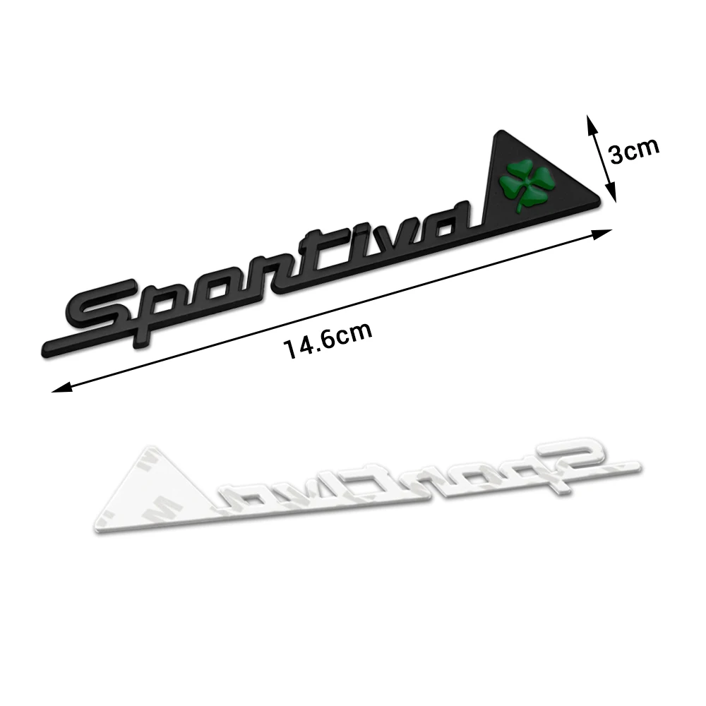 1 PCS 3D Metal Car Four Leaf Clover Custom Logo Sticker for Alfa Romeo 159 Sportwagon Giulietta Mito Stelvio 166 156