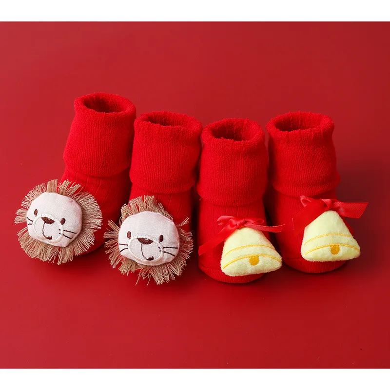 

Cute Cartoon Animals Christmas Socks for Girls Boys Winter Thicken Print Cotton Toddlers Baby Socks Infant Anti Slip Socks