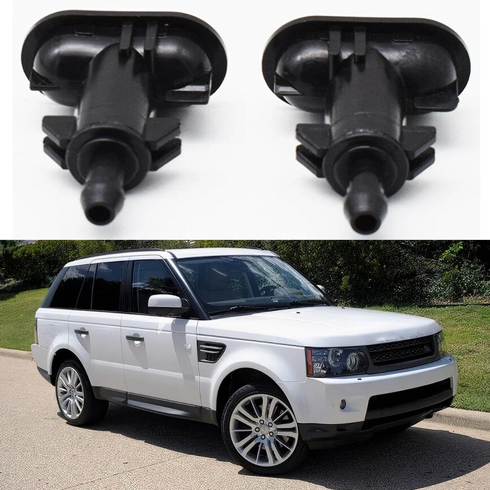 

2pcs Headlight Washer Nozzles ABS Black For Land Rover Range Rover Sport L320 2010-2013 Front Headlight Washer Nozzles Jet