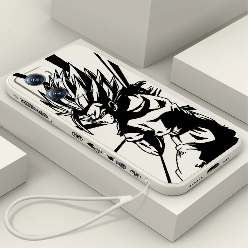 

D-Dragon Ball Z Anime G-Goku Phone Case For OPPO Find X5 X3 F21 Lite A96 A94 A93 A77 A76 A74 A72 A57 A53S 5G Liquid Left Rope