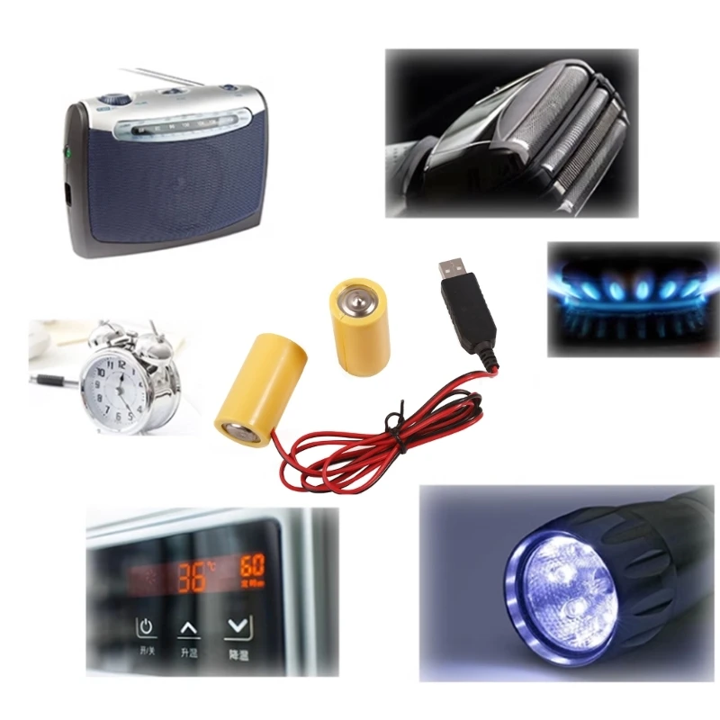 

Universal 3V LR14 C Battery Eliminators Replace 2Pc 1.5V C Battery for LED