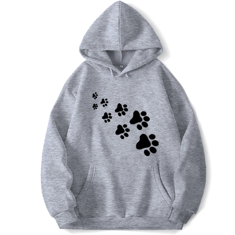 Cat Paws Funny Kawaii Hoodie Hoodies Sweatshirts Men Hooded Pullovers Jumper Trapstar Pocket Spring Autumn Hooded Sweatshirt