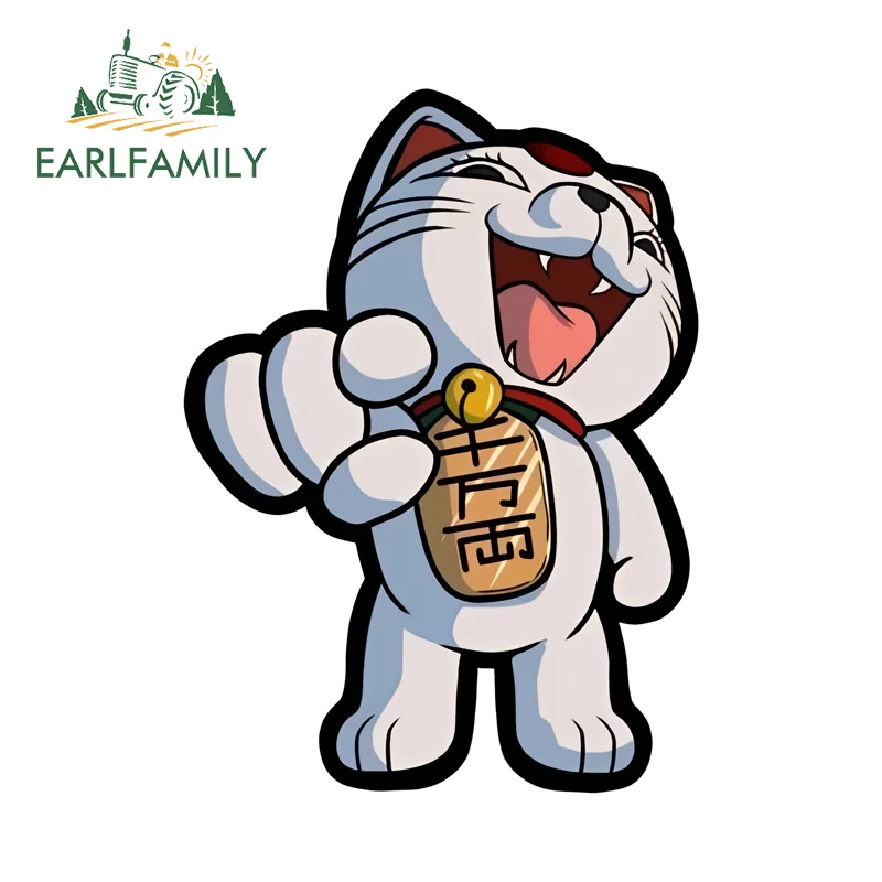 

EARLFAMILY милая наклейка на автомобиль Turbo Granny Peek Kawaii Cat Face Windows наклейка на багажник автомобильный гаджет аксессуары для мотоциклов