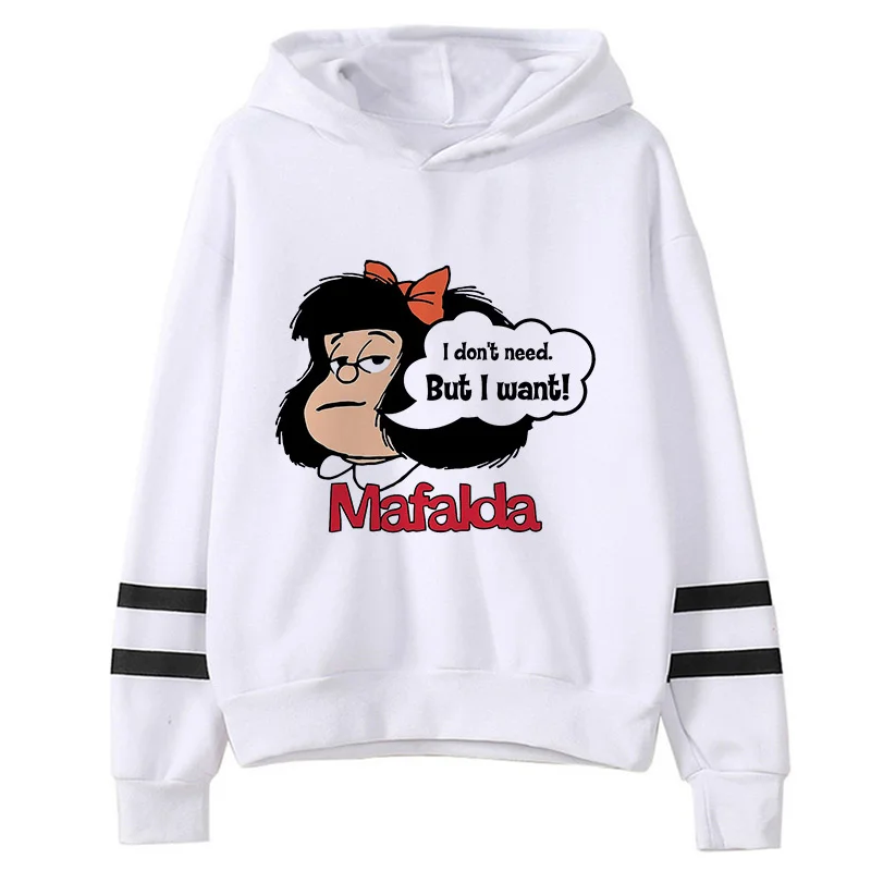 Фото Толстовки Mafalda, женская уличная одежда, модель женские толстовки в стиле хараджуку с корейским принтом №3