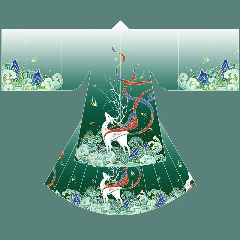 Ancient Kimono Green Hanfu Dress Summer Tang Embroidery Chinese Style Traditional Cosplay Skirt Suit Dresses Costume Clothes |