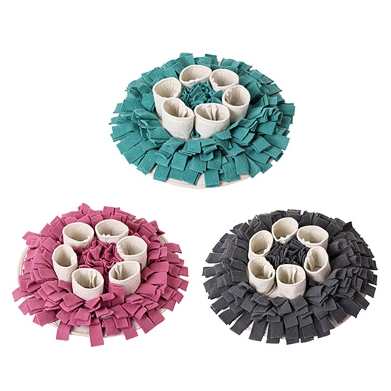 

Dog Snuffle Mat Interactive Treats Puzzle Feeder Foraging Toys Slow Feeder Sniffing Pad Improving Intelligence for Puppy