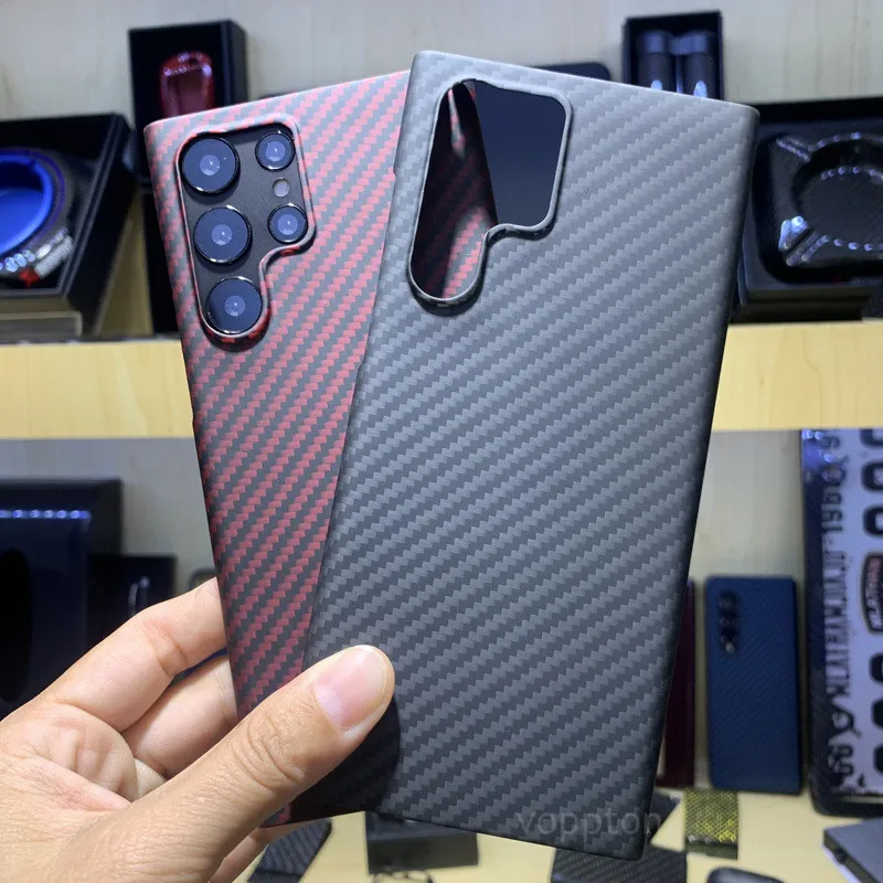 

Case for Samsung S22 Ultra Plus S22+ Real Carbon Fiber Cover Ultra Slim Shockproof Case for S22 5G funda coque hoesje etui