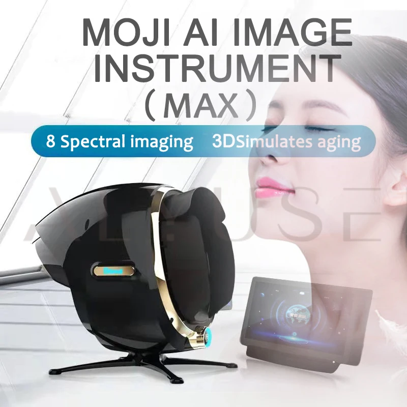 

2023 Moji AI Skin Tester Max Version With Ipad Anlayzer Face Skin Test Pore Shallow Wrinkle And Blackhead Beauty Salon Equipment