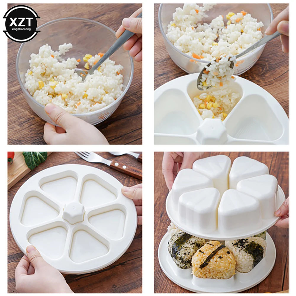 

DIY Sushi Mold Onigiri Rice Ball Food Press Triangular Sushi Maker Mold Sushi Kit Japanese Kitchen Tools Bento Box Accessories