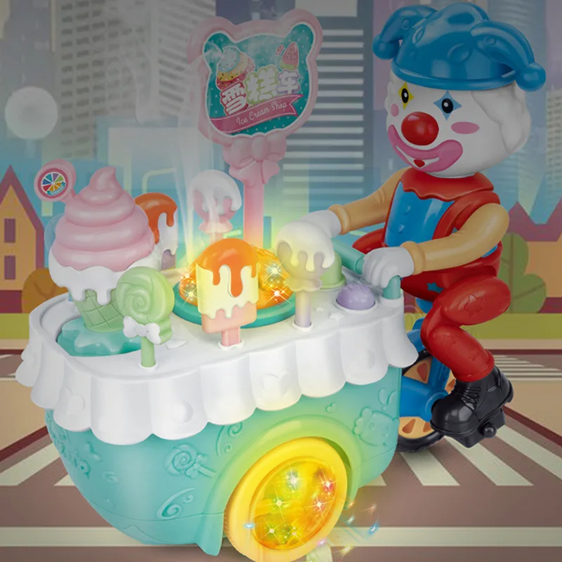 

Children's Ice Cream Ice Cream Car Simulation Humidification Spray Electric Universal Rotating Pretend Play Groceries Toys Car