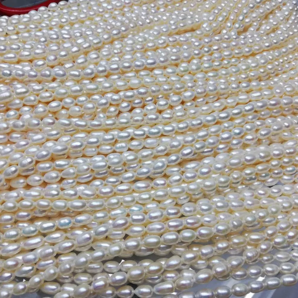 

wholesale 10 strands 7-8mm rice shape real freshwater pearl