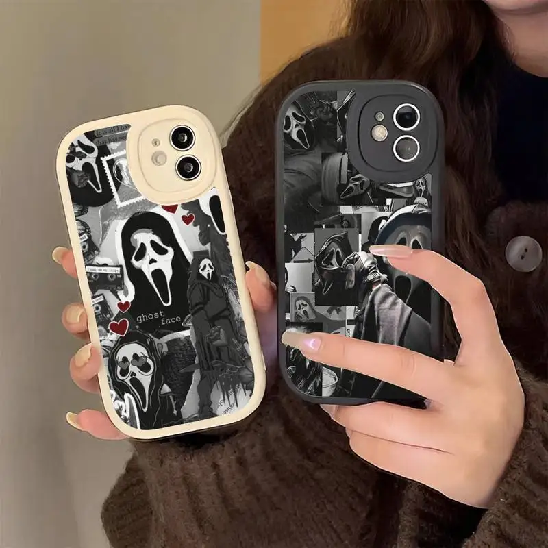 

Ghostface Horror Scream Art Hard Leather Phone Case for iPhone 13 12 Mini 11 14 Pro Max Xs X Xr 7 8 Plus 6 6s Se 2022 Cover