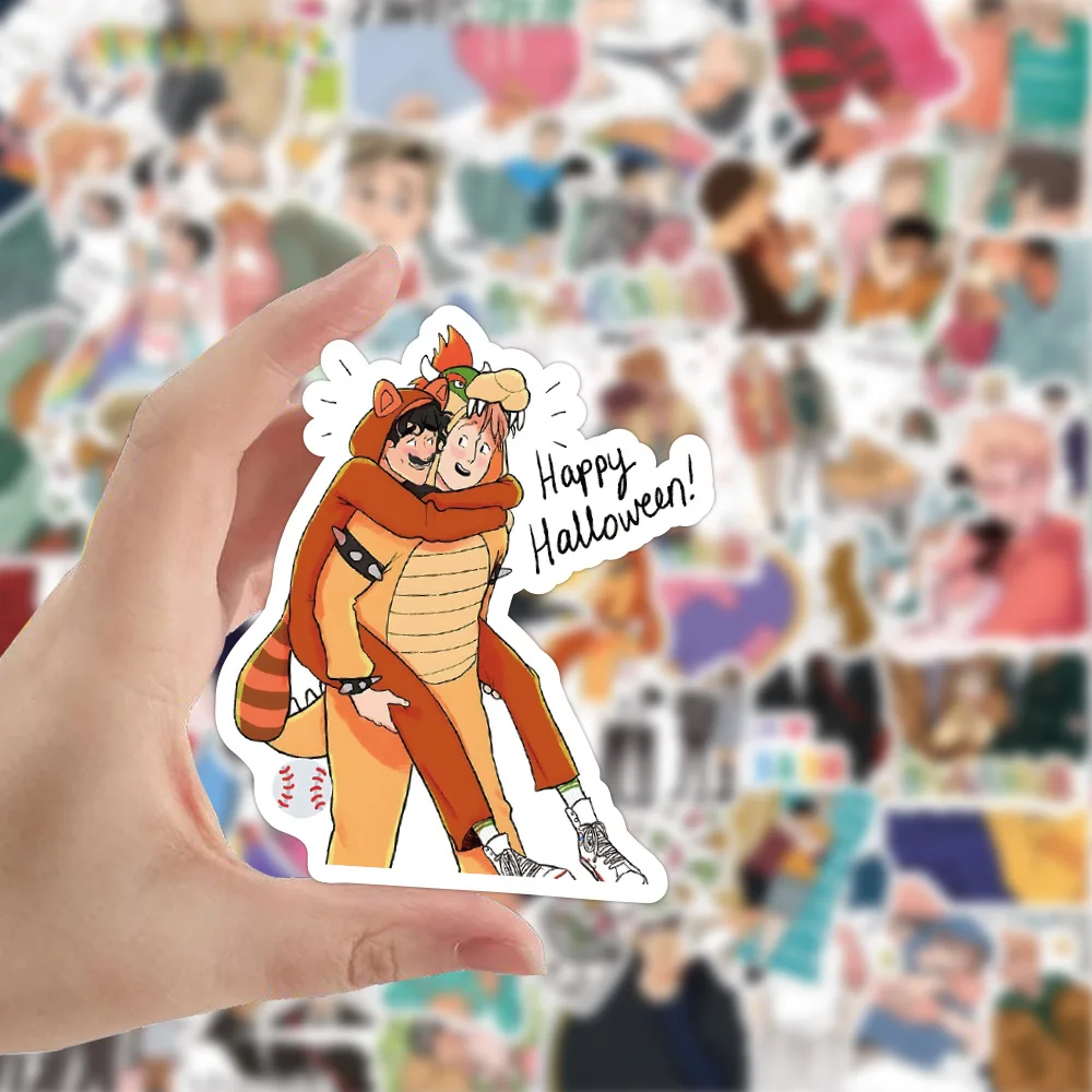 10/30/50pcs LGBT Boy Love TV Show Heartstopper Stickers BL Decal DIY Skateboard Laptop Phone Bike Car Luggage Waterproof Sticker - купить по