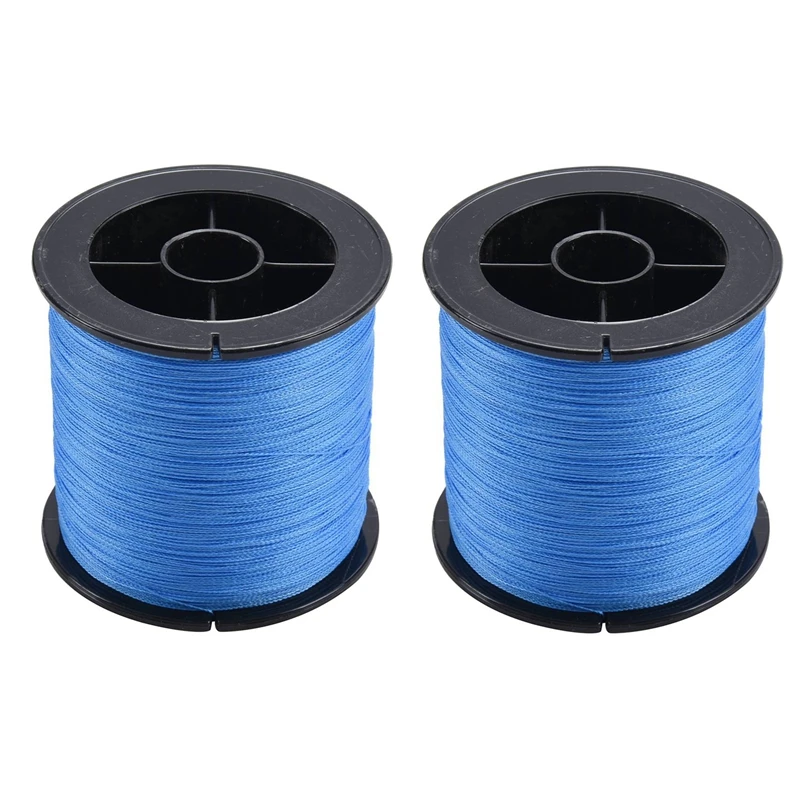 

2X 500 M 30 LB 0.26Mm Fishing Line Strength PE Braided 4 Strands Blue