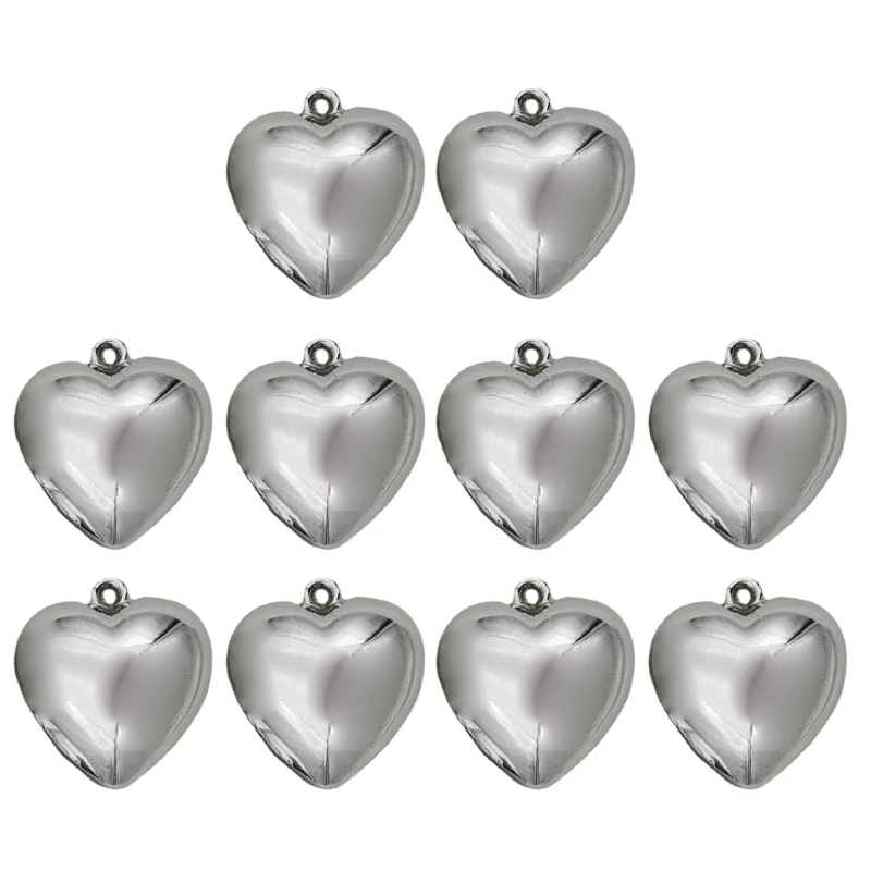 

10Pcs Small Charm Dangle Love Heart Pendant Jewelry Making Charm Decorative Pendant for Necklace Bracelet Jewelry Making 57BD