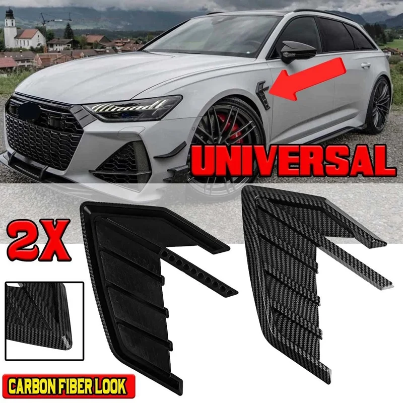 

Car Side Air Intake Vent Cover Fender Vent Cover Trim for Golf Passat Subaru Mazda Honda Toyota