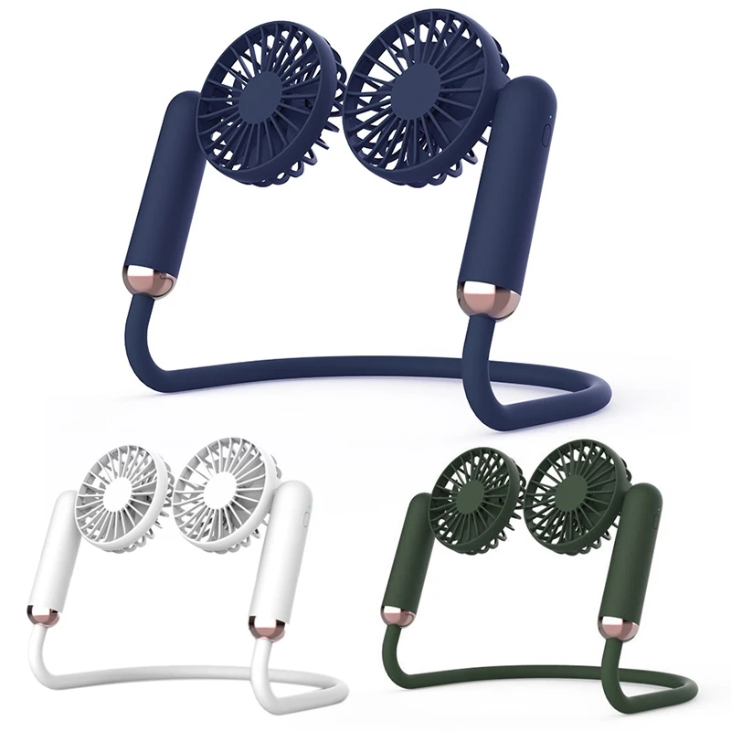 

3 in 1 Neck Fan Portable Detachable Handheld Cooling Fan USB Rechargeable Hands Free Fan Desktop Fan