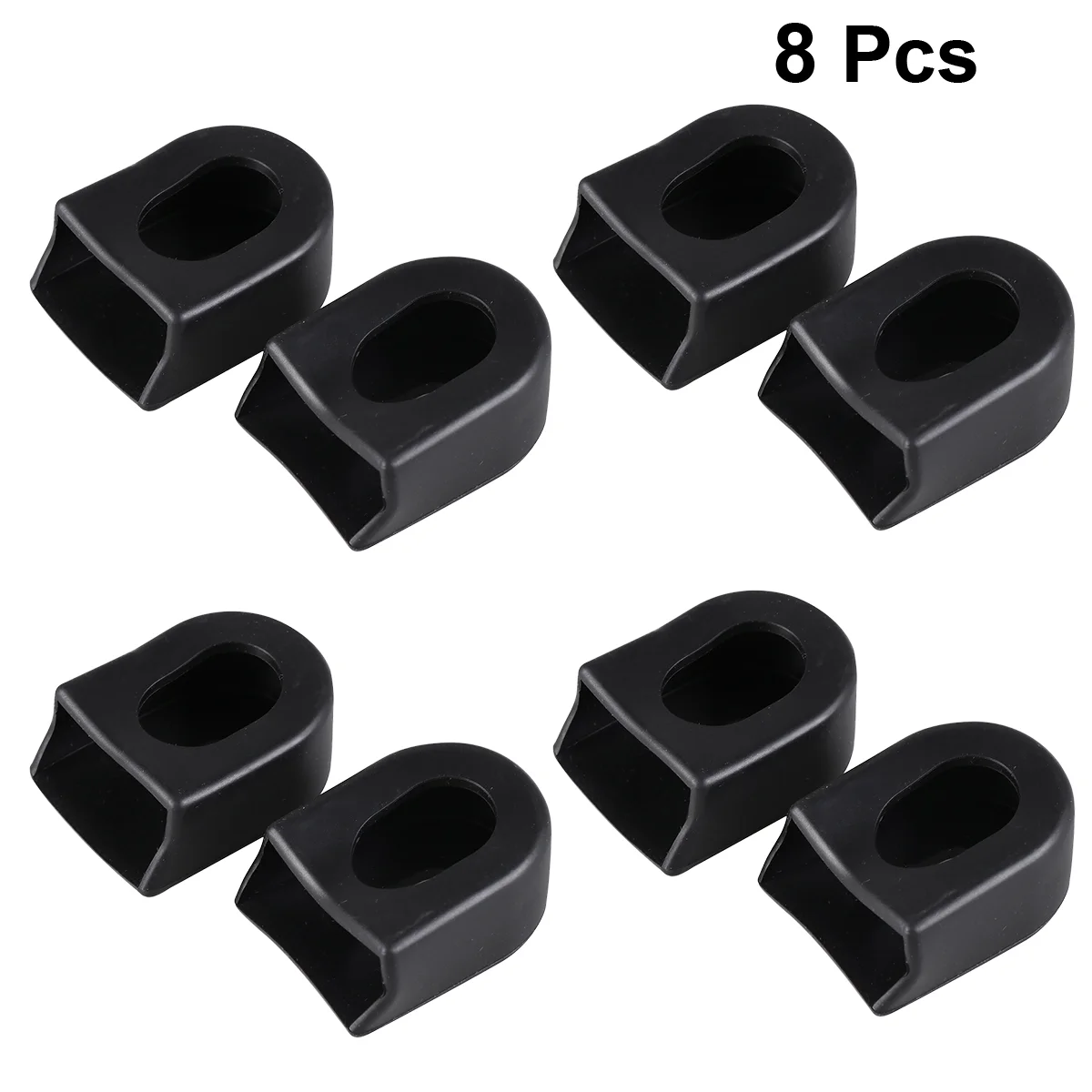 

8PCS Crankset Rubber Protectors Crank Arm Cases for Mountain Bike Road Bike MTB (Black)
