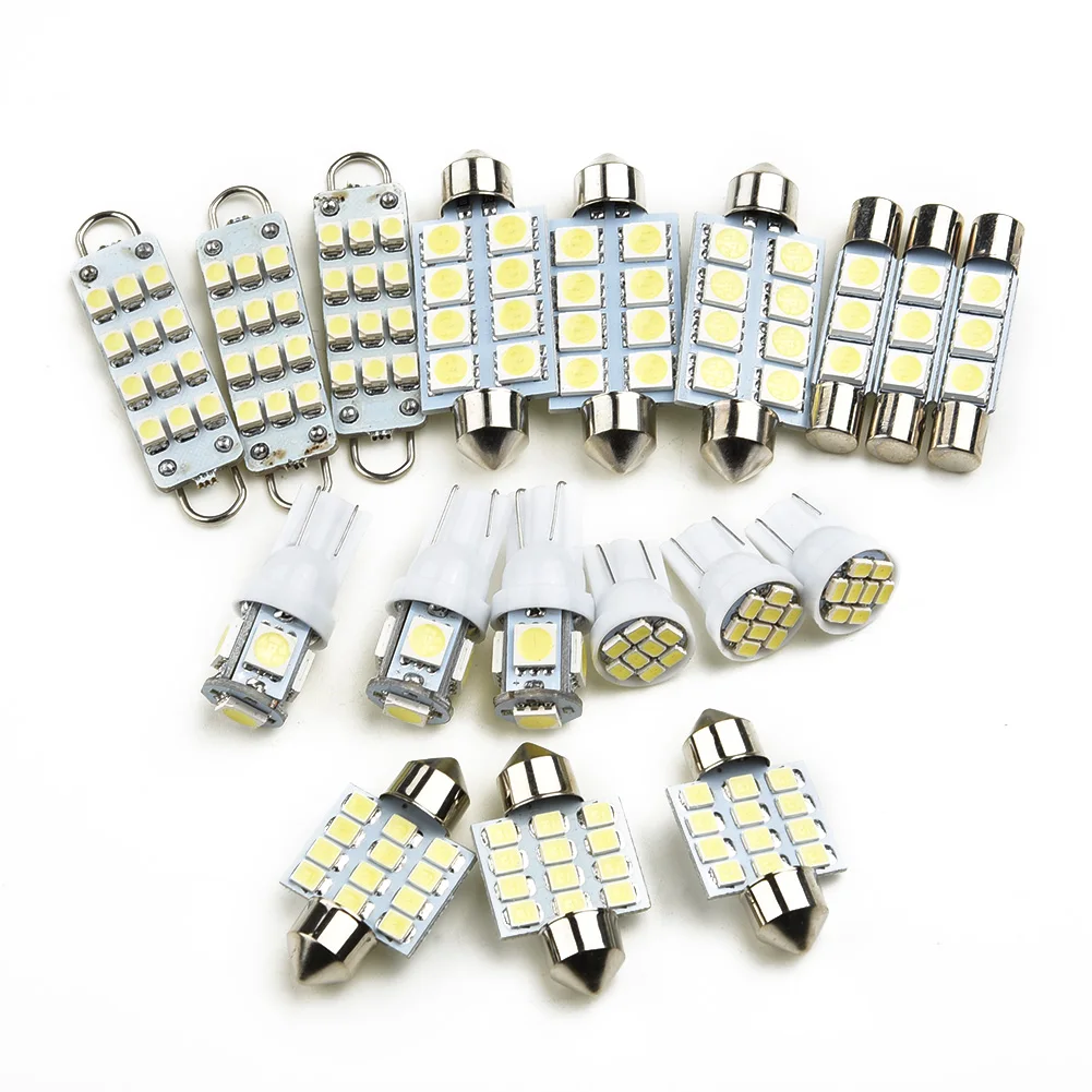 

18pcs White Interior LED Lights For Jeep Grand Cherokee WJ 1999-2004 Ultra Bright LED License Plate Lights Map Dome Light