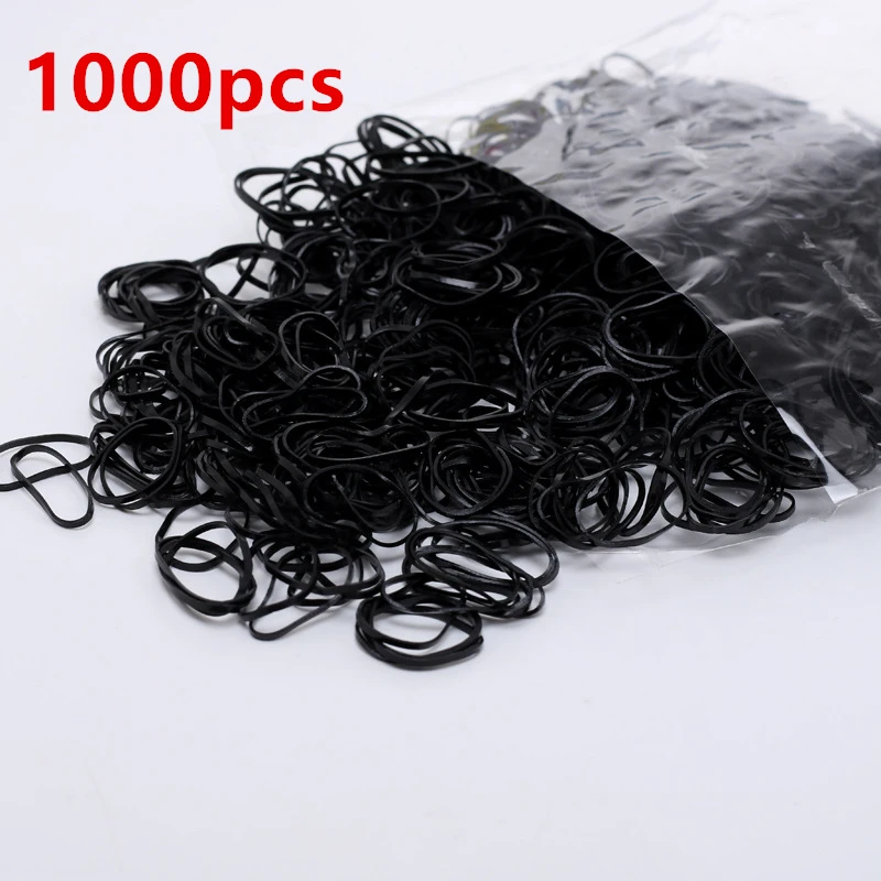 

1000pcs Color Rubber Bands for Hair Styling Ties Kids Girls Braiding Hairband Food Office Rubber Bands Elastic Stationary Holder