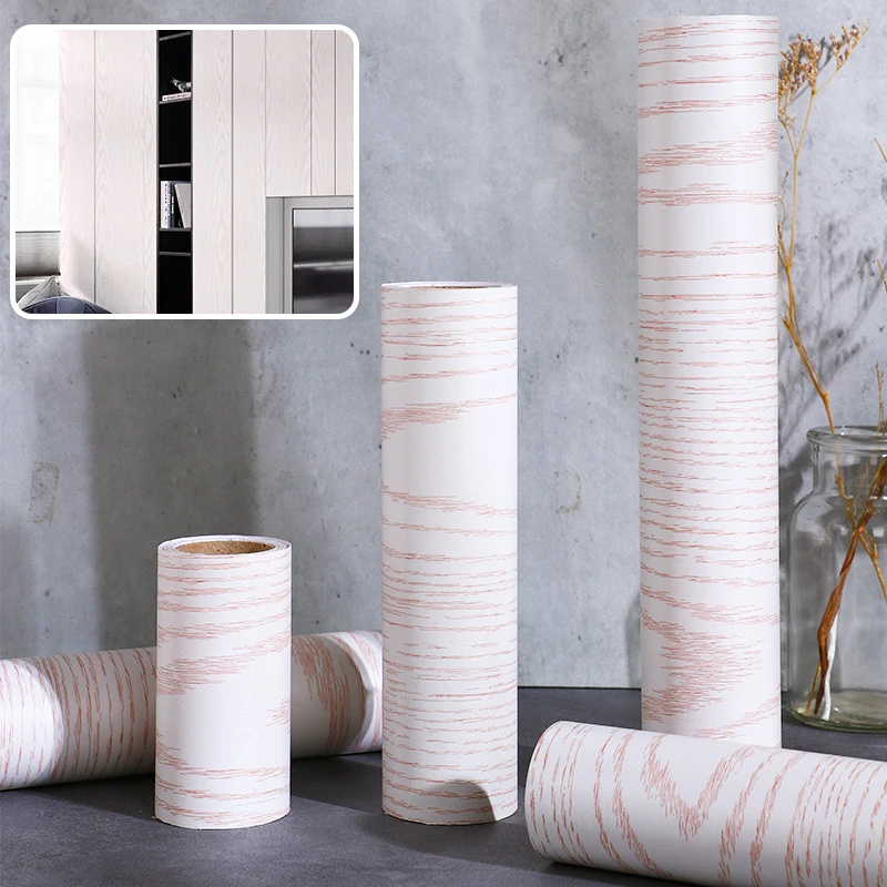 Утолщенные искусственные серые и белые деревянные обои самоклеящиеся из белого