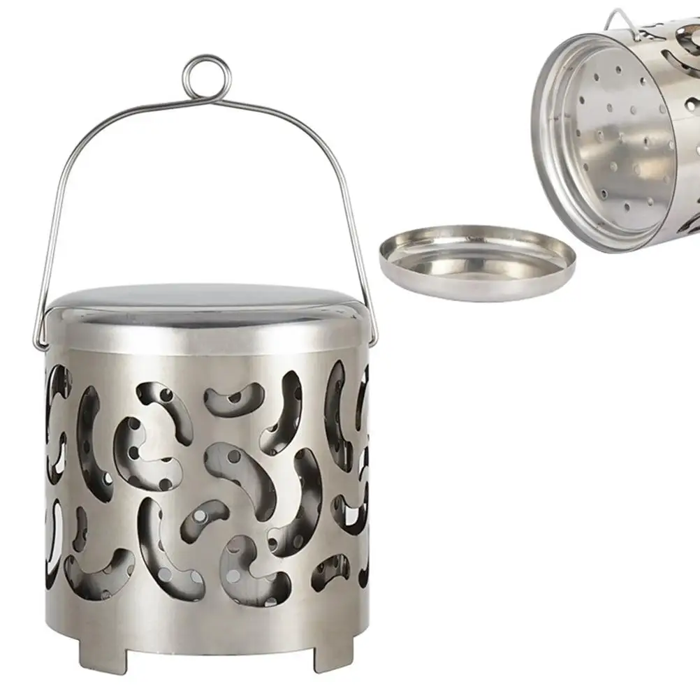 

Camping Mini Heater Camping Stove Outdoor Portable Stainless Steel Tent Heating Cover Warming Stove Cover for Hiking