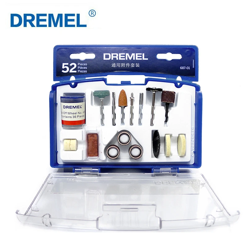 

Dremel 687-01 52-Piece All-Purpose Rotary Tool Accessory Kit for Carving Sanding Grinding Cutting Dremel Tool Accessory