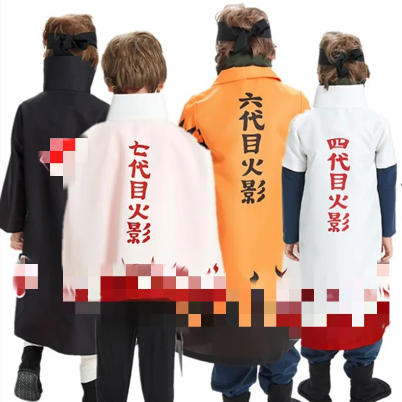 

Kids Children Anime 4th 7th Hokage Namikaze Minato Cosplay Costume Uzumaki Cloak Coat Halloween Carnival Suit