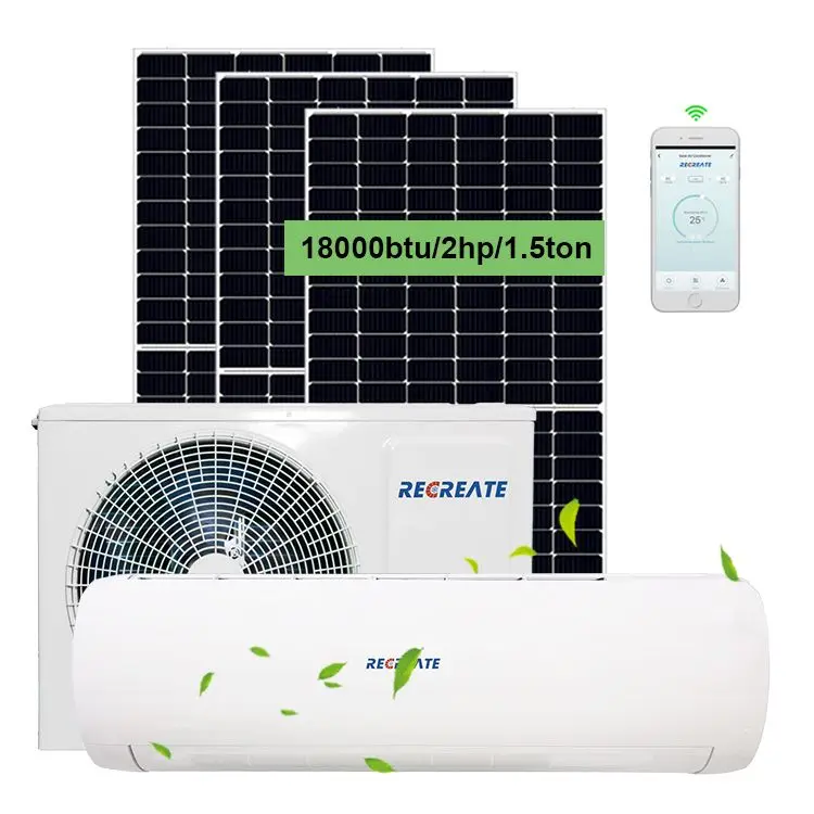 18000 Btu Solar Ac Off Grid Air Conditioner Wall Split Home 